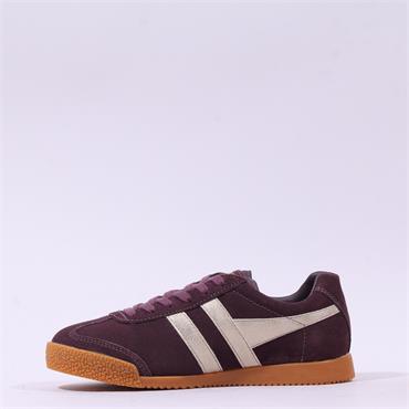 Gola Harrier Mirror Retro Gum Trainer - Cocoa Gold